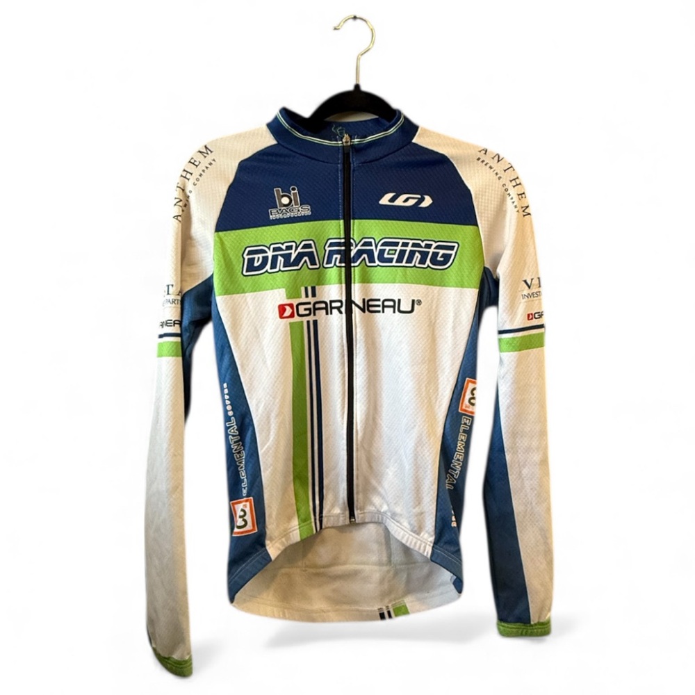 Louis Garneau Cycling DNA Racing Jersey Shirt Long Sleeve Full Zip Size Small S